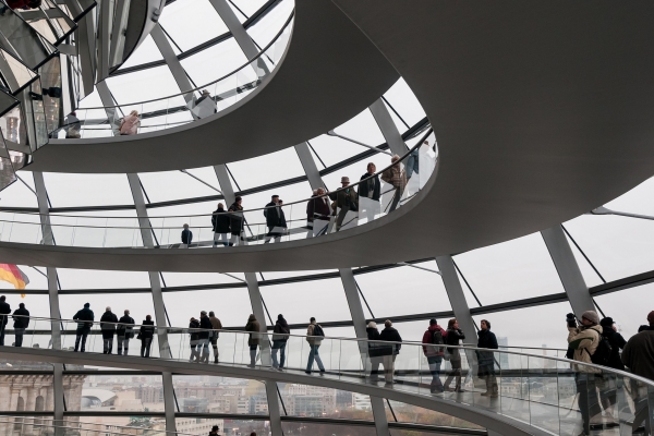Besichtigung der gläsernen Kuppel bei Reichstagsführung
